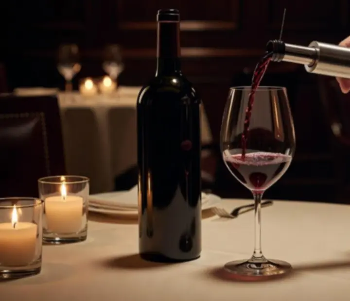 Sommelier serwuje wino za pomocą systemu Coravin